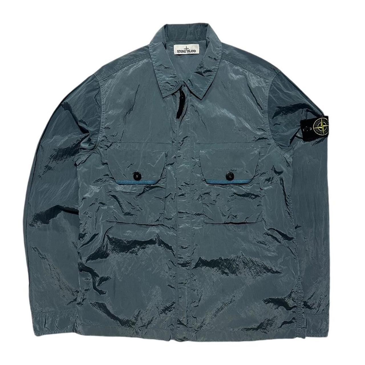 Stone Island Light Blue Nylon Metal Overshirt