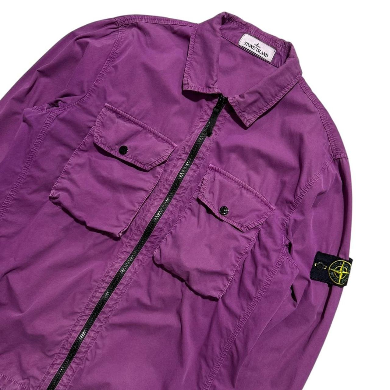 Stone Island Purple Canvas Overshirt