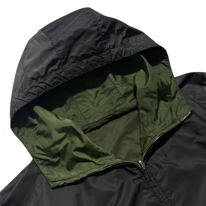 Prada Nylon Reversible Jacket | Medium, Black, Olive Green