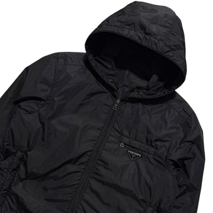 Prada Front Logo Nylon Jacket | Large, Black