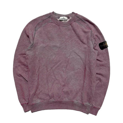 Stone Island Pink Dust Treatment Pullover Crewneck