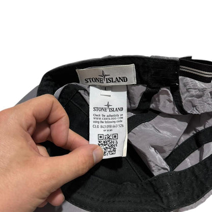 Stone Island Silver Nylon Metal Cap | O/S, Silver