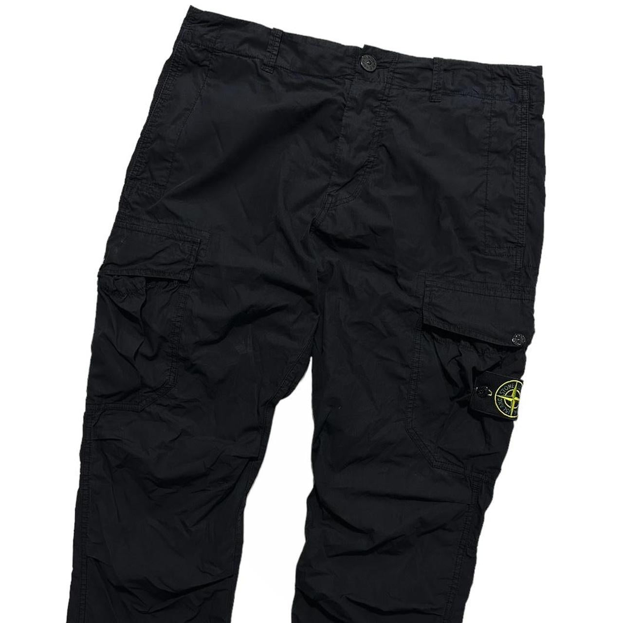 Stone Island Black Cropped Combat Cargos