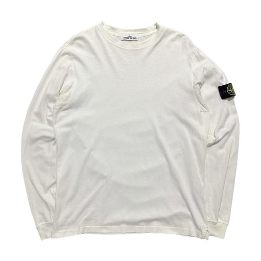 Stone Island White Long Sleeve Top