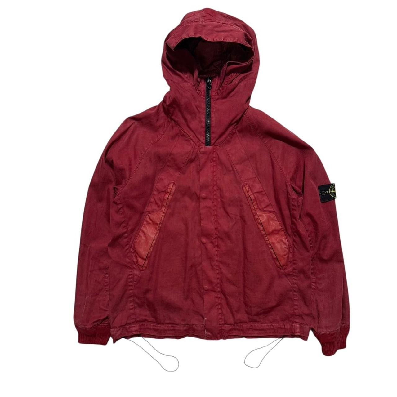 Stone Island 2004 Lino Flax Red Jacket | Large, Red