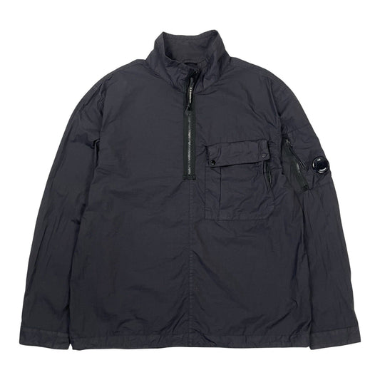CP Company Black Lens Smock 1/4 Zip, Size Large | O/S, Black