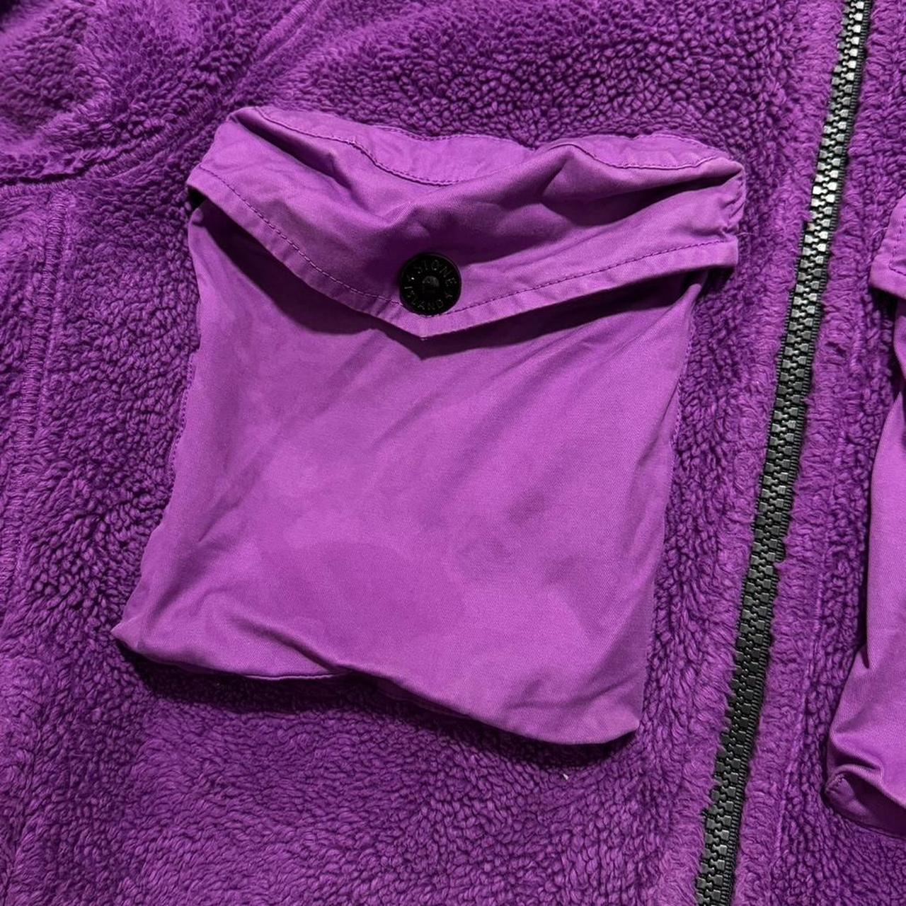 Stone Island Sherpa Fleece Jacket | Medium, Purple