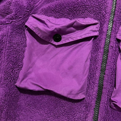 Stone Island Sherpa Fleece Jacket | Medium, Purple
