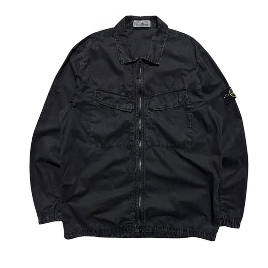 Stone Island Black Canvas Overshirt