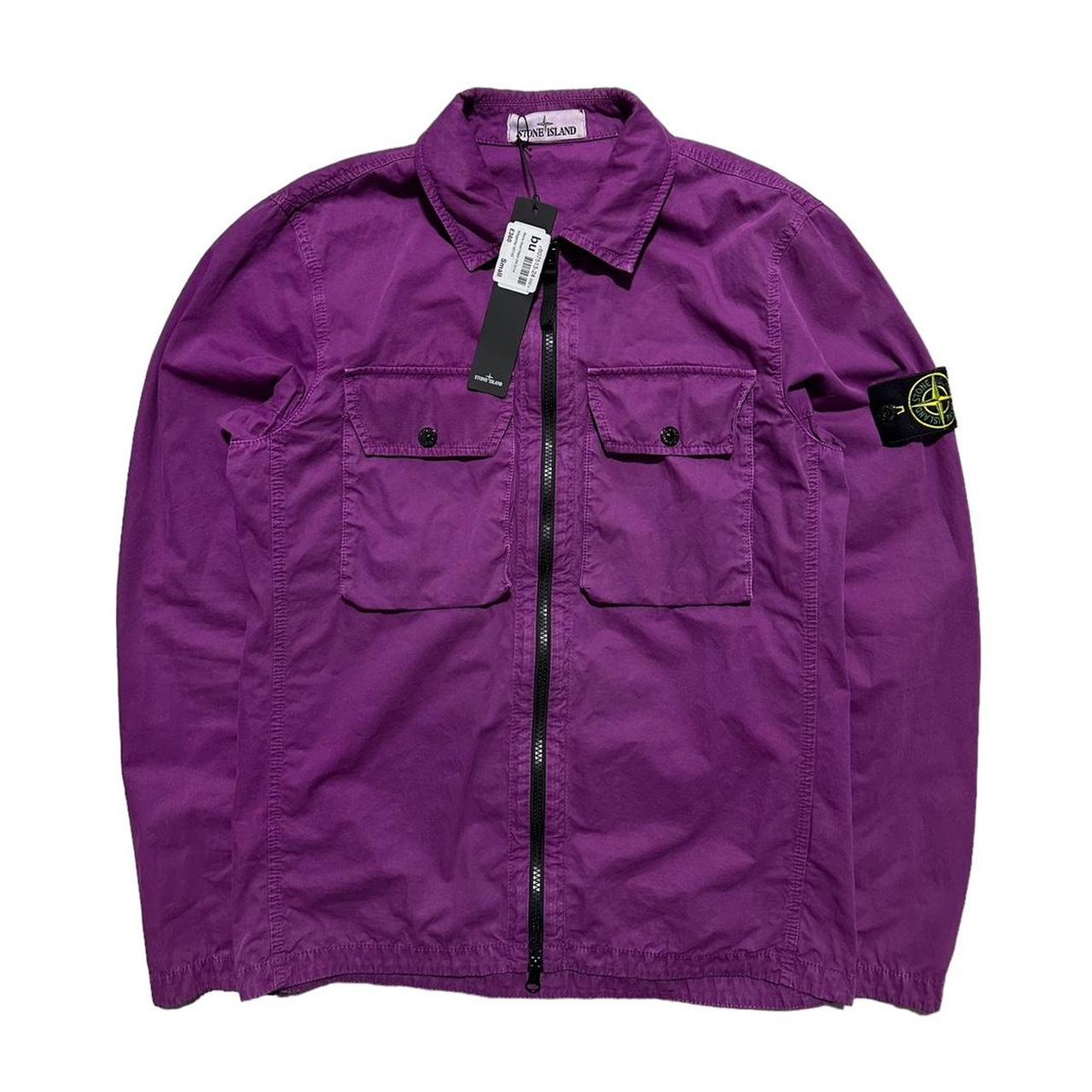 Stone Island Purple Canvas Overshirt