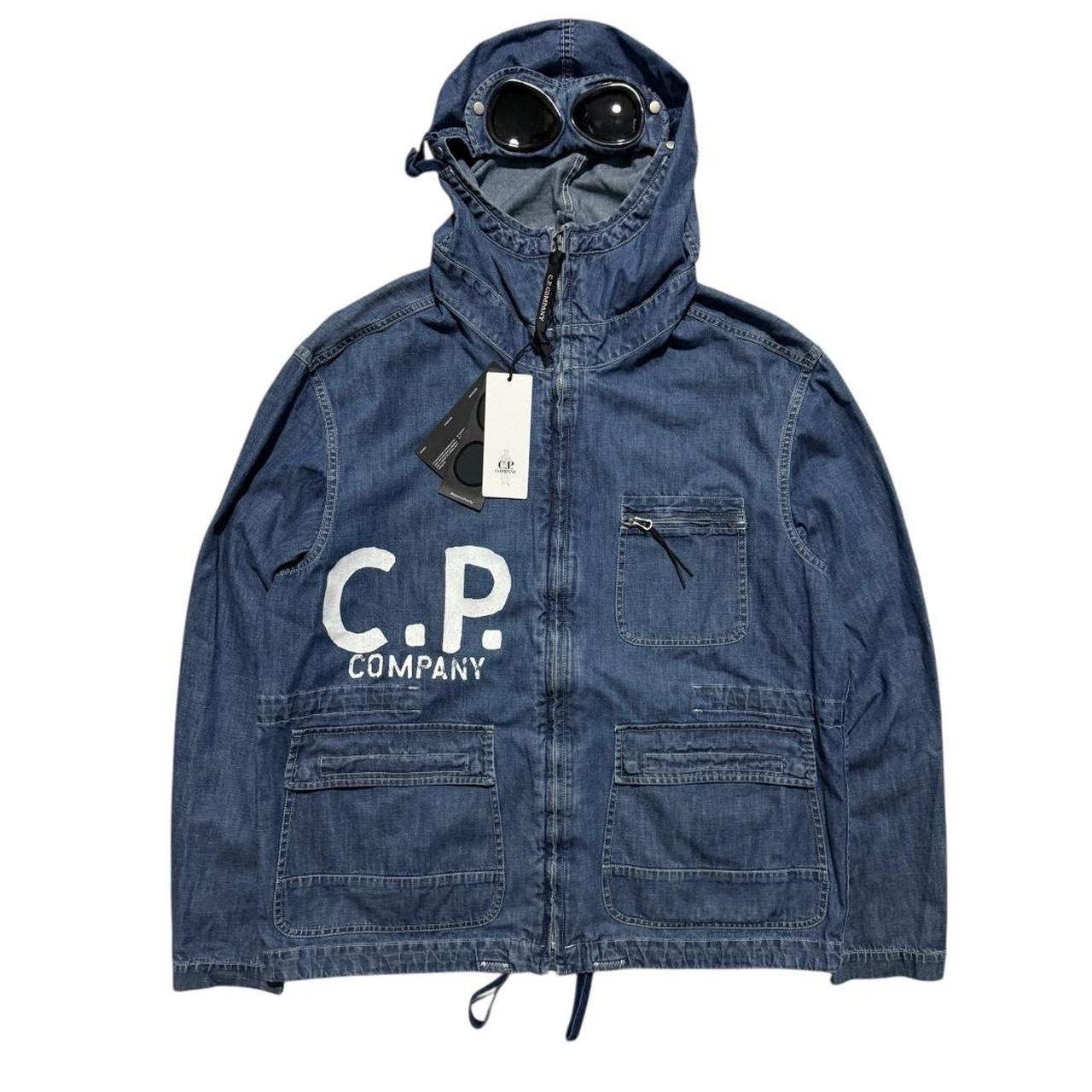 CP Company Blu Denim Goggle Jacket