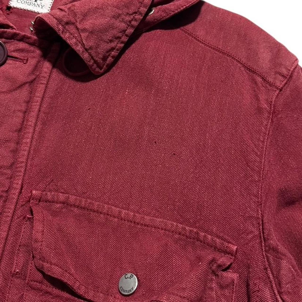 CP Company Lino Google Jacket | Large, Red