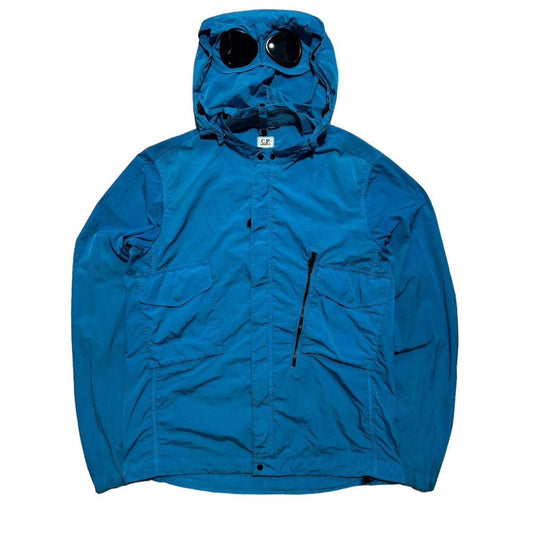 CP Company Blue Chrome Nylon Goggle Jacket - Known Source