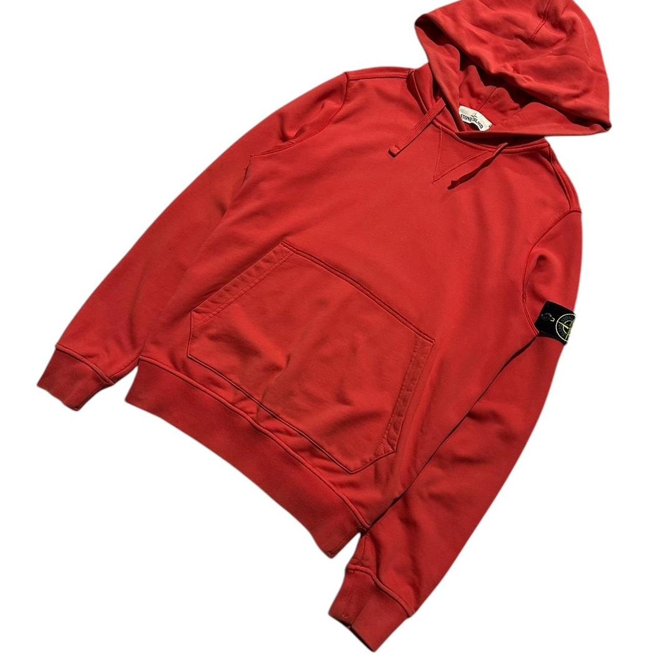 Stone Island Red Pullover Hoodie