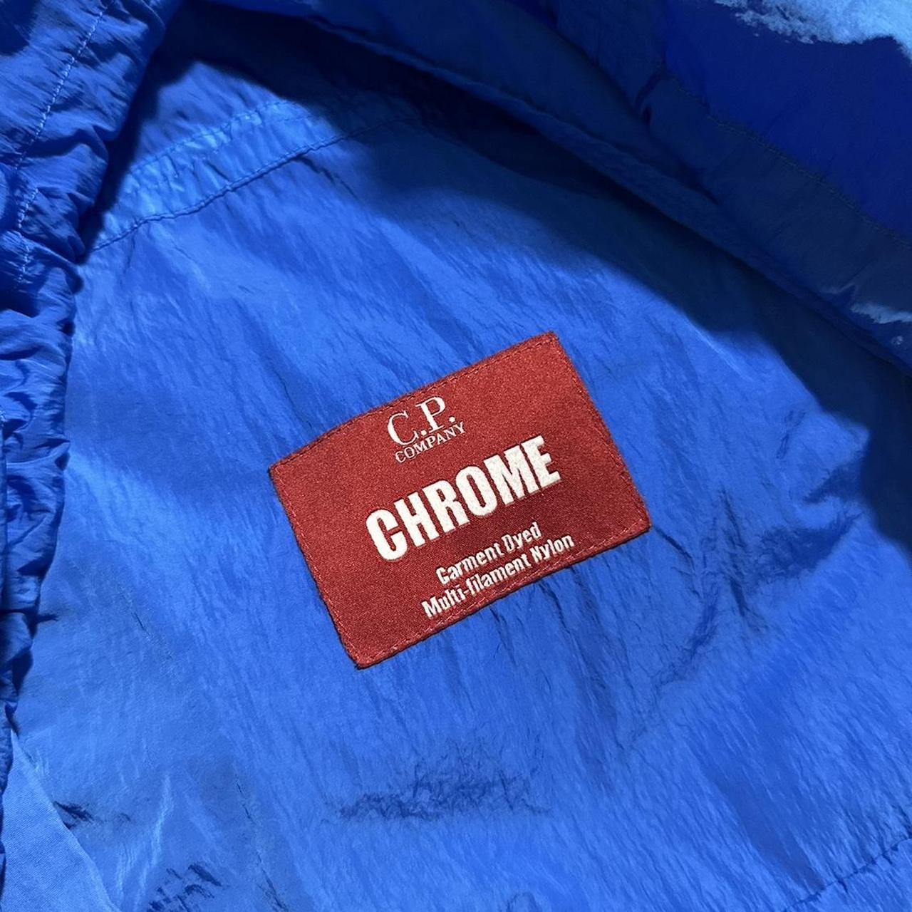 CP Company Blue Nylon Multipocket Goggle Jacket