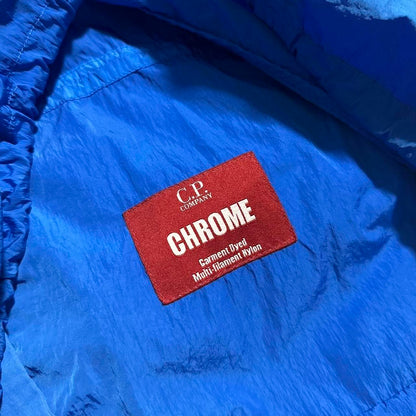 CP Company Blue Nylon Multipocket Goggle Jacket