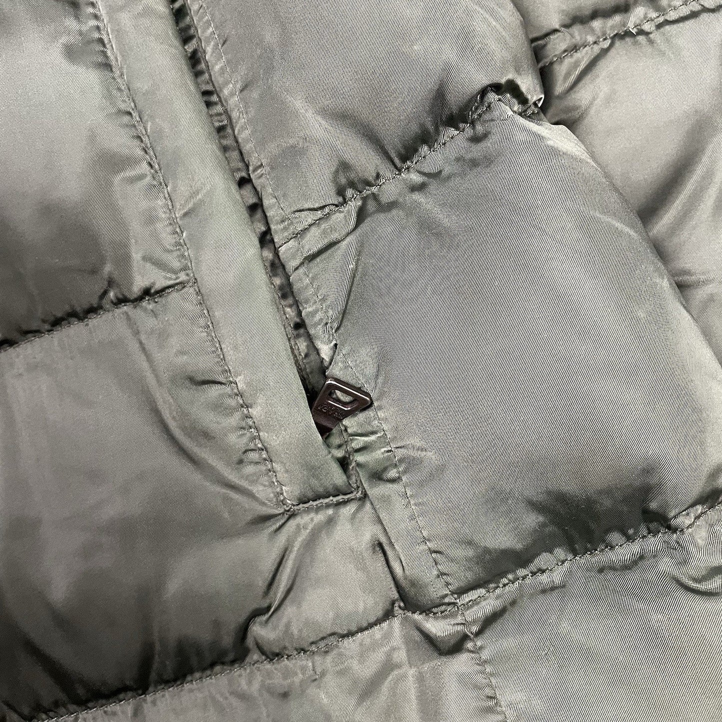 Prada Down Puffer Jacket Fur Collar, Size Small | O/S, Green