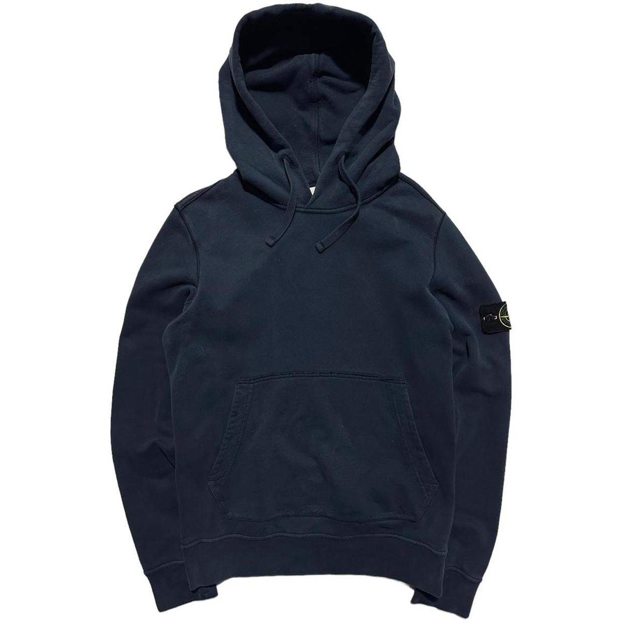 Stone Island Blue Pullover Hoodie Known Source