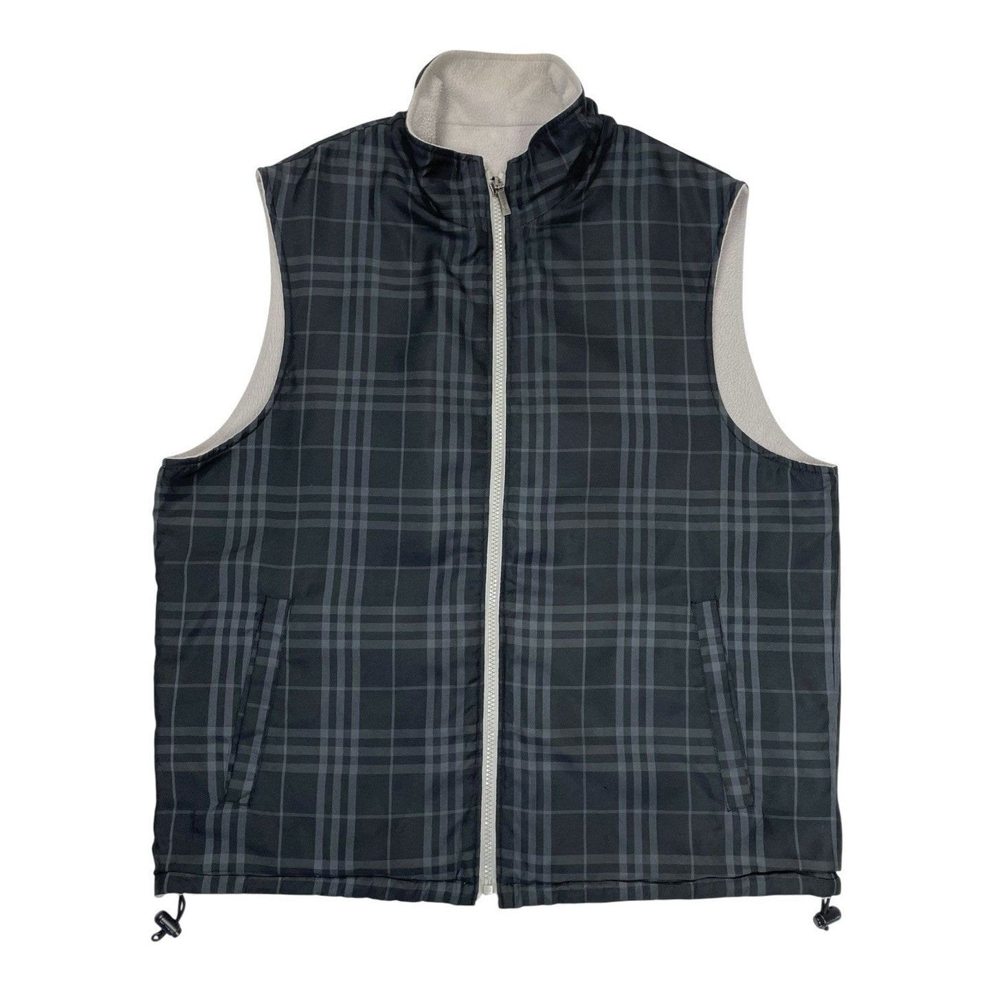 Vintage Burberry Nova Check Reversible Vest, Size Medium | O/S, Black