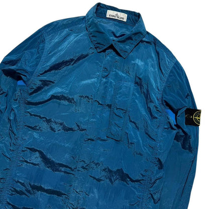 Stone Island Light Blue Nylon Metal Overshirt