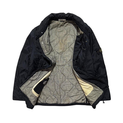 Stone Island A/W 2003 Nylon Trench Jacket | XXL, Black