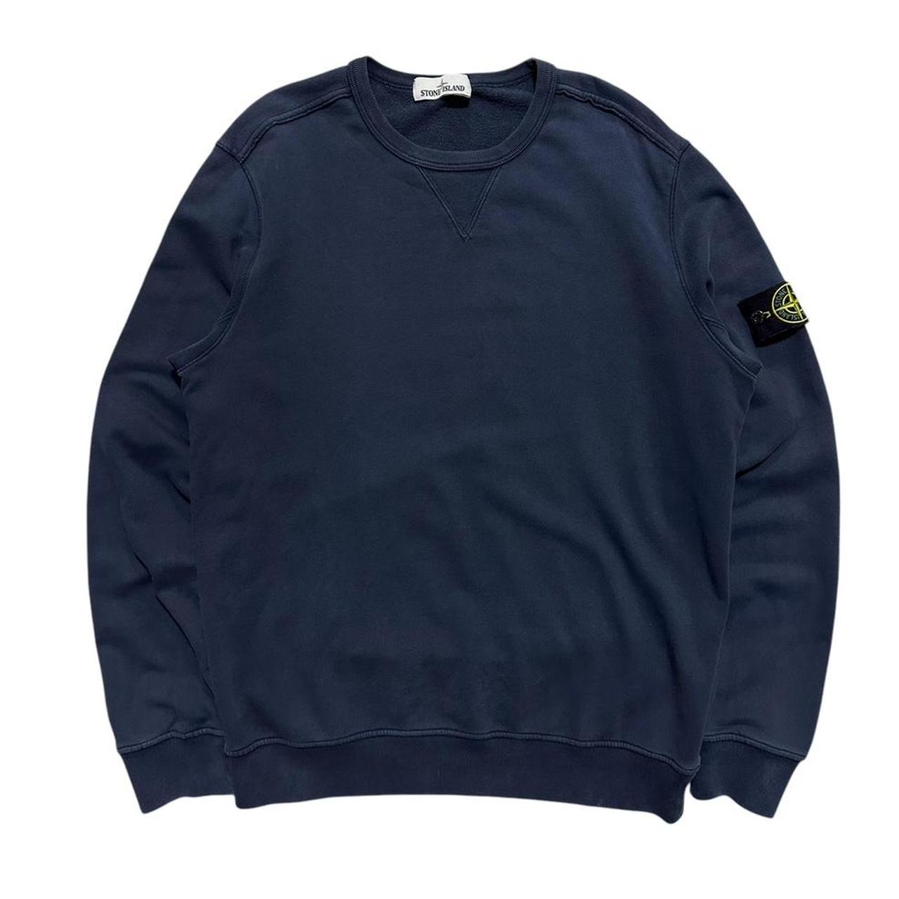 Stone Island Navy Pullover Crewneck | XL, Navy