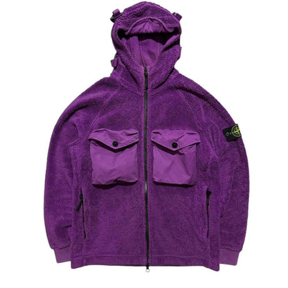 Stone Island Sherpa Fleece Jacket | Medium, Purple