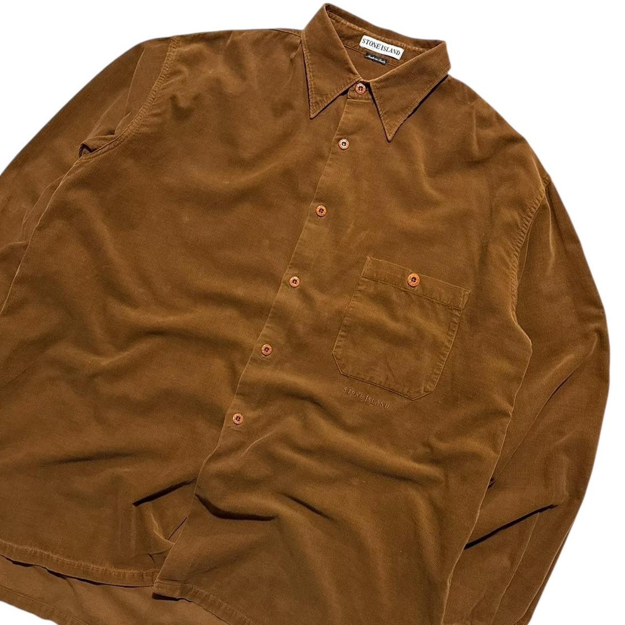 Stone Island Thin Corduroy Stencil Overshirt