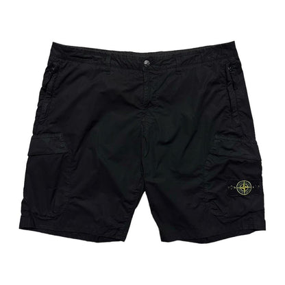 Stone Island Black Combat Cargo Shorts - Known Source