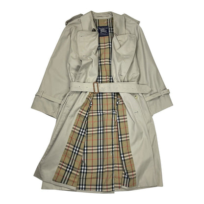 Vintage Burberry Beige Trench Coat, Size 50 | O/S, Beige