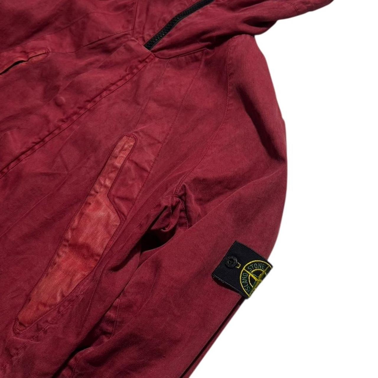 Stone Island 2004 Lino Flax Red Jacket | Large, Red