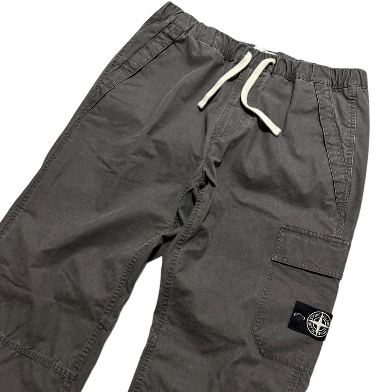 Stone Island Recycled Panama Bottoms | 36, Charcoal
