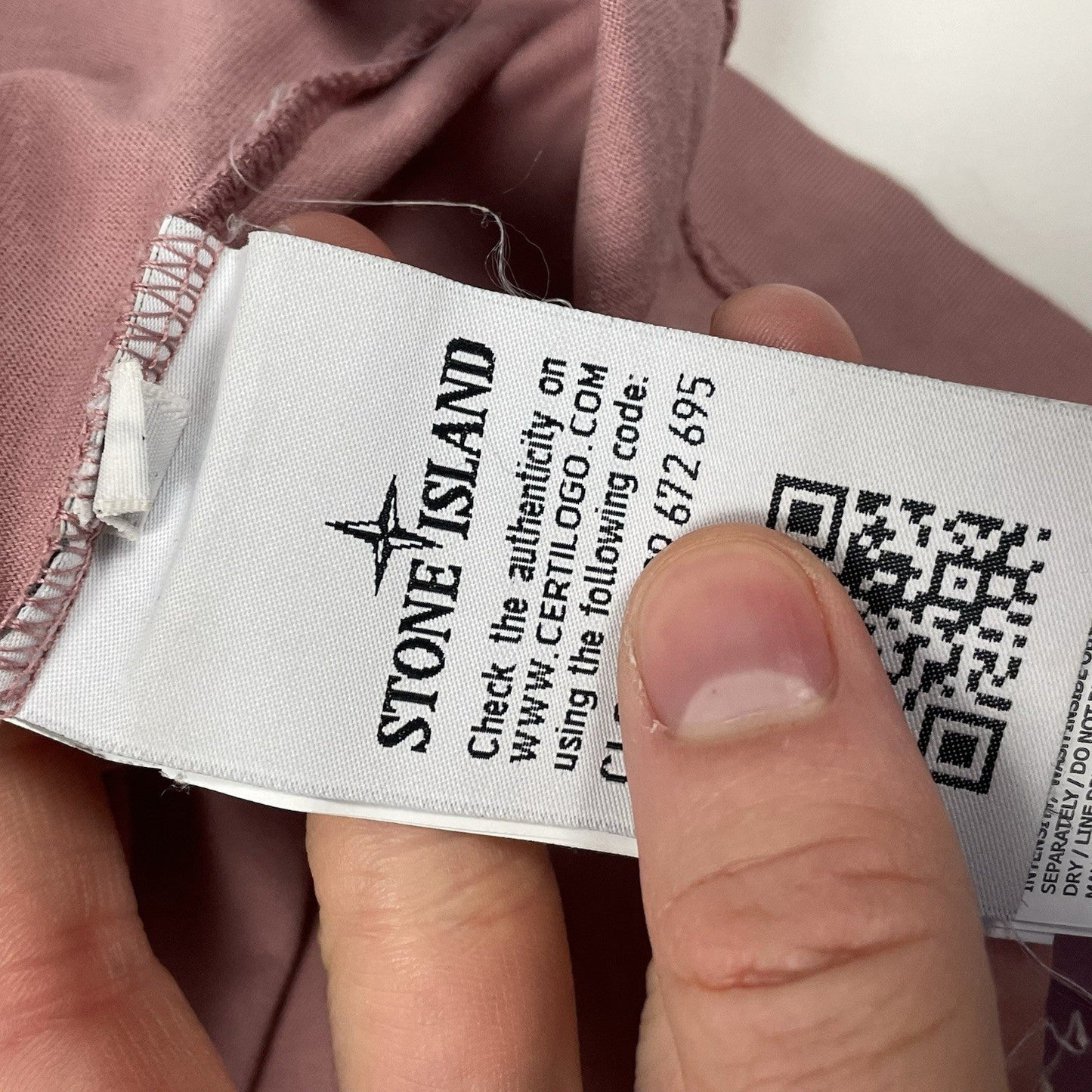 Stone Island Compass Logo T-Shirt, Size Small | O/S, Pink