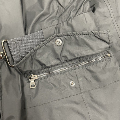 Prada Goretex Jacket Fur Trim, Size Large | O/S, Black