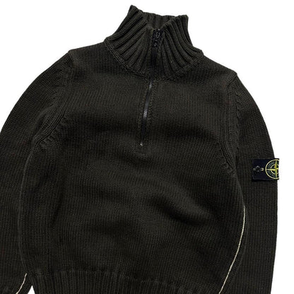 Stone Island Heavy Knit Quarter Zip Pullover