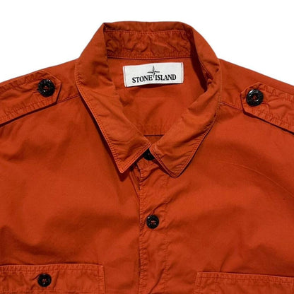 Stone Island Orange Button Overshirt