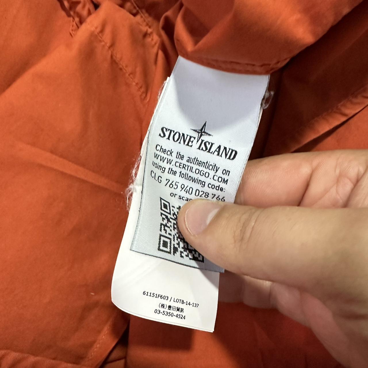 Stone Island Orange Button Overshirt