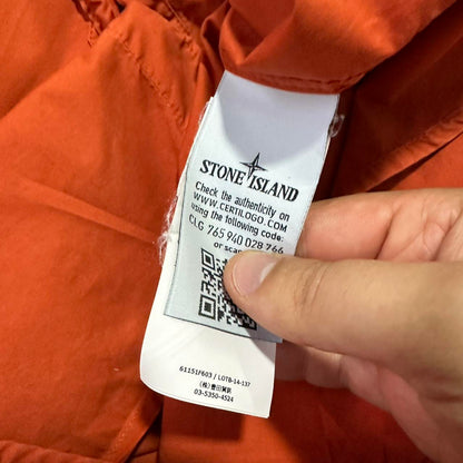 Stone Island Orange Button Overshirt