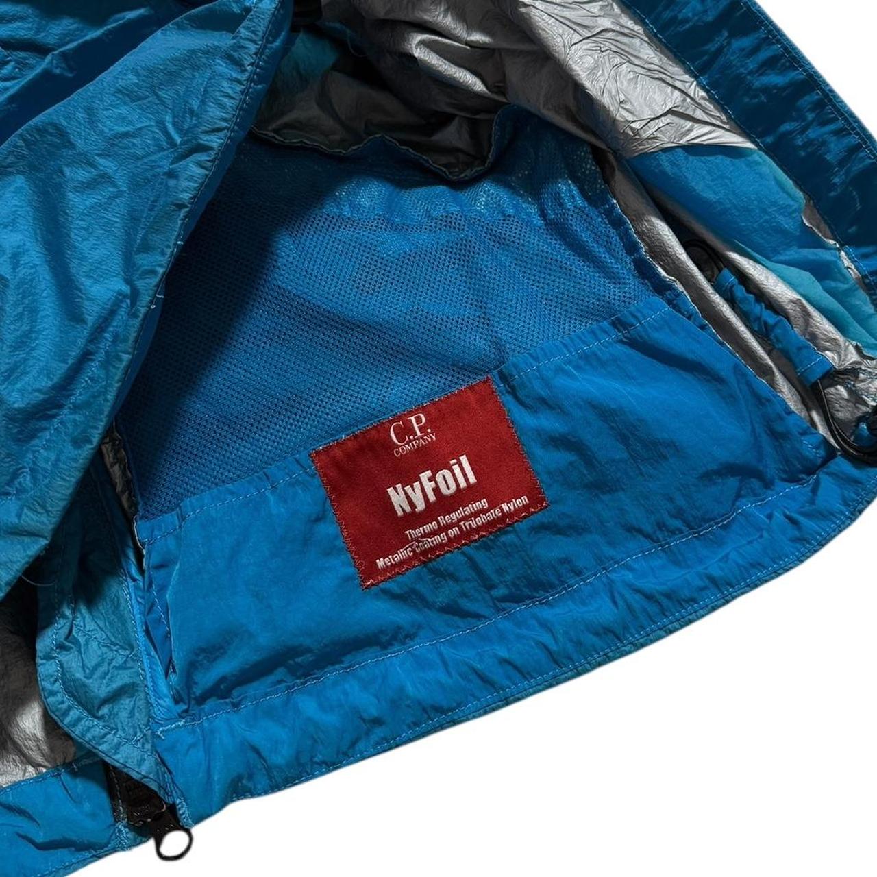 CP Company Nyfoil Nylon Goggle Jacket | Medium, Turquoise