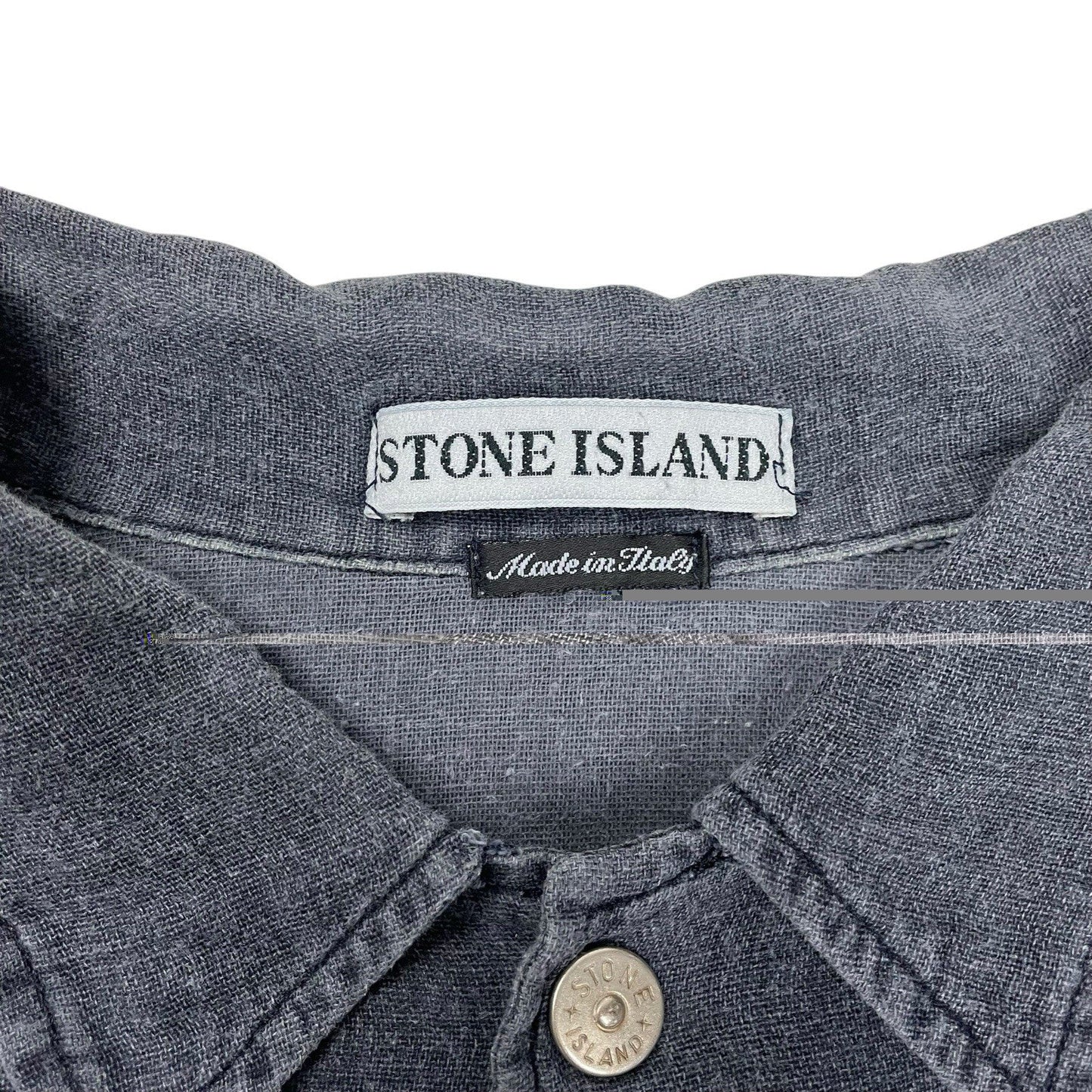 Vintage Stone Island Resin Spalmatura Overshirt, Size Large | O/S, Blue
