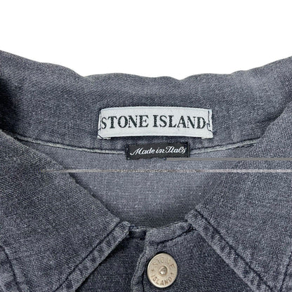 Vintage Stone Island Resin Spalmatura Overshirt, Size Large | O/S, Blue