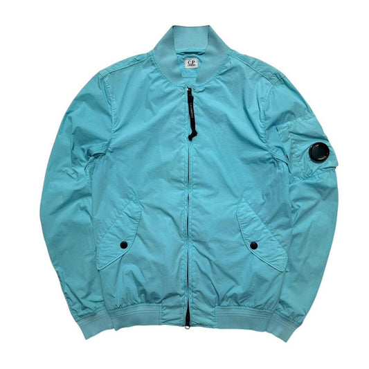 CP Company Light Blue Nylon Bomber Jacket