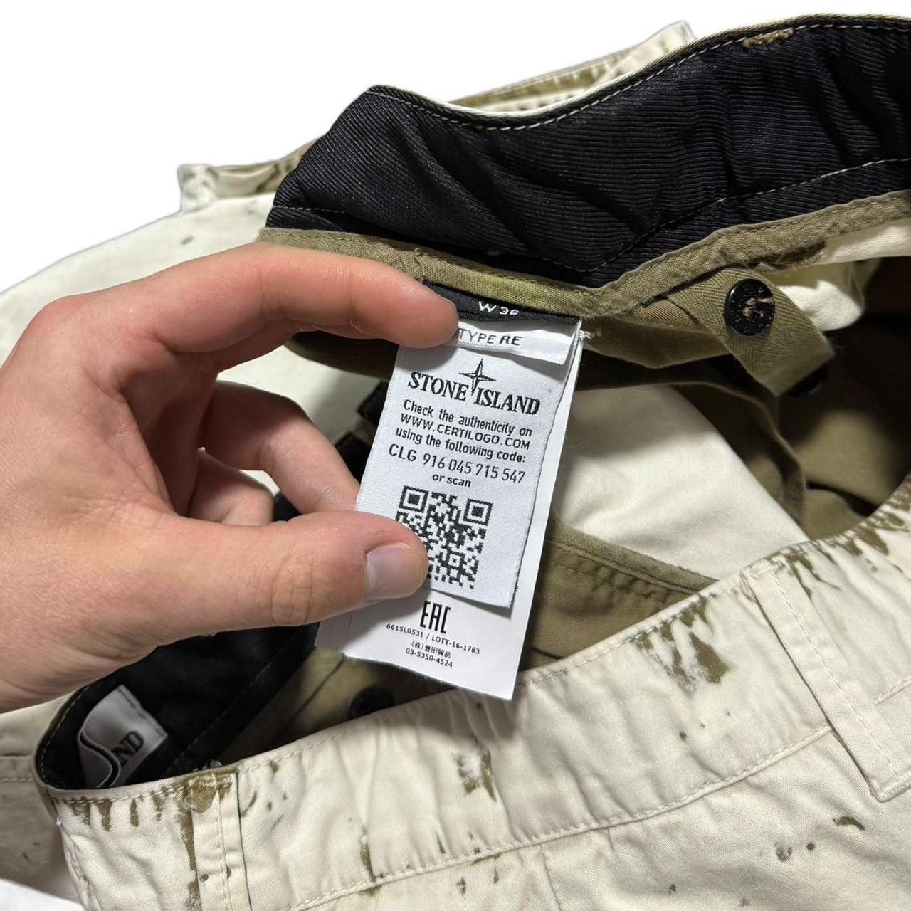 Stone Island Hand Corrosion Shorts | W36, Beige