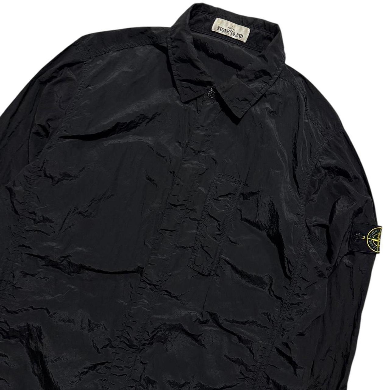 Stone Island Black Nylon Overshirt | XL, Black