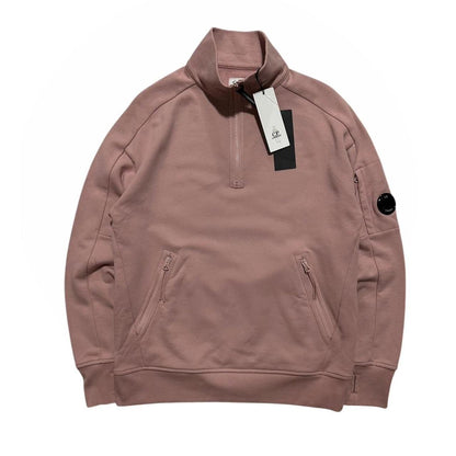 CP Company Quarter Zip Pullover | Medium, Dusty Pink