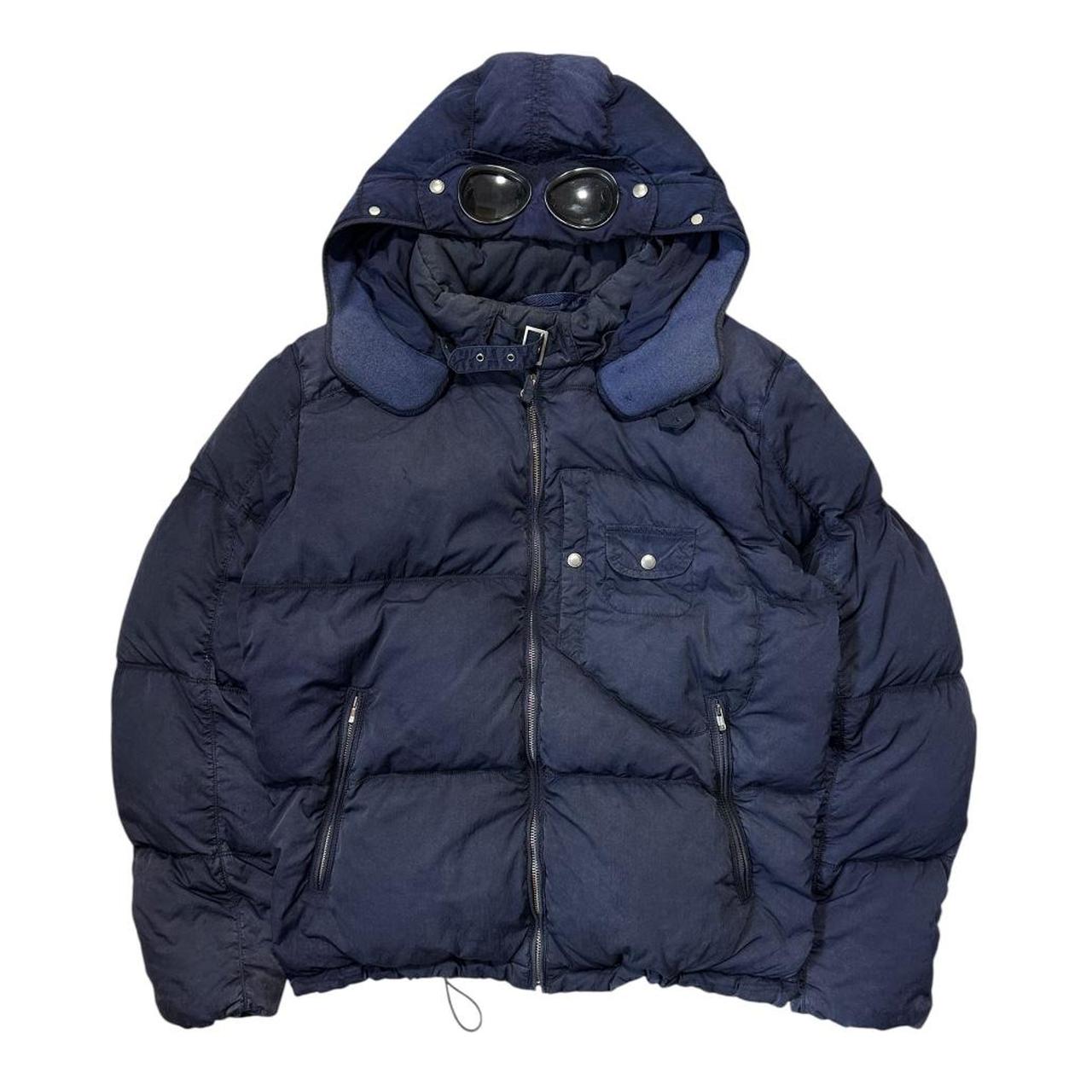 CP Company Blue Down Goggle Jacket