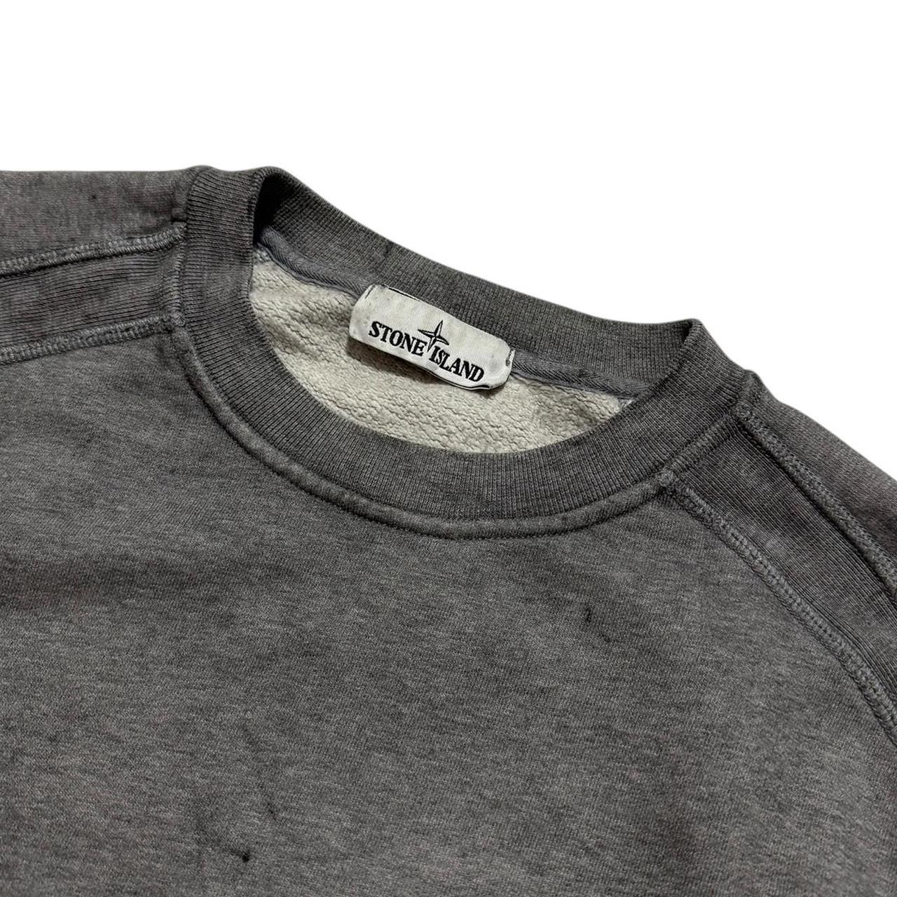 Stone Island Dust Treatment Pullover Crewneck | Medium, Dusty Blue