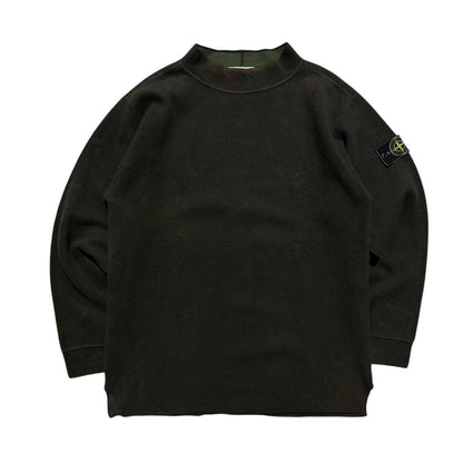 Stone Island A/W 1995 Dark Green Fleece Pullover | Medium, Green