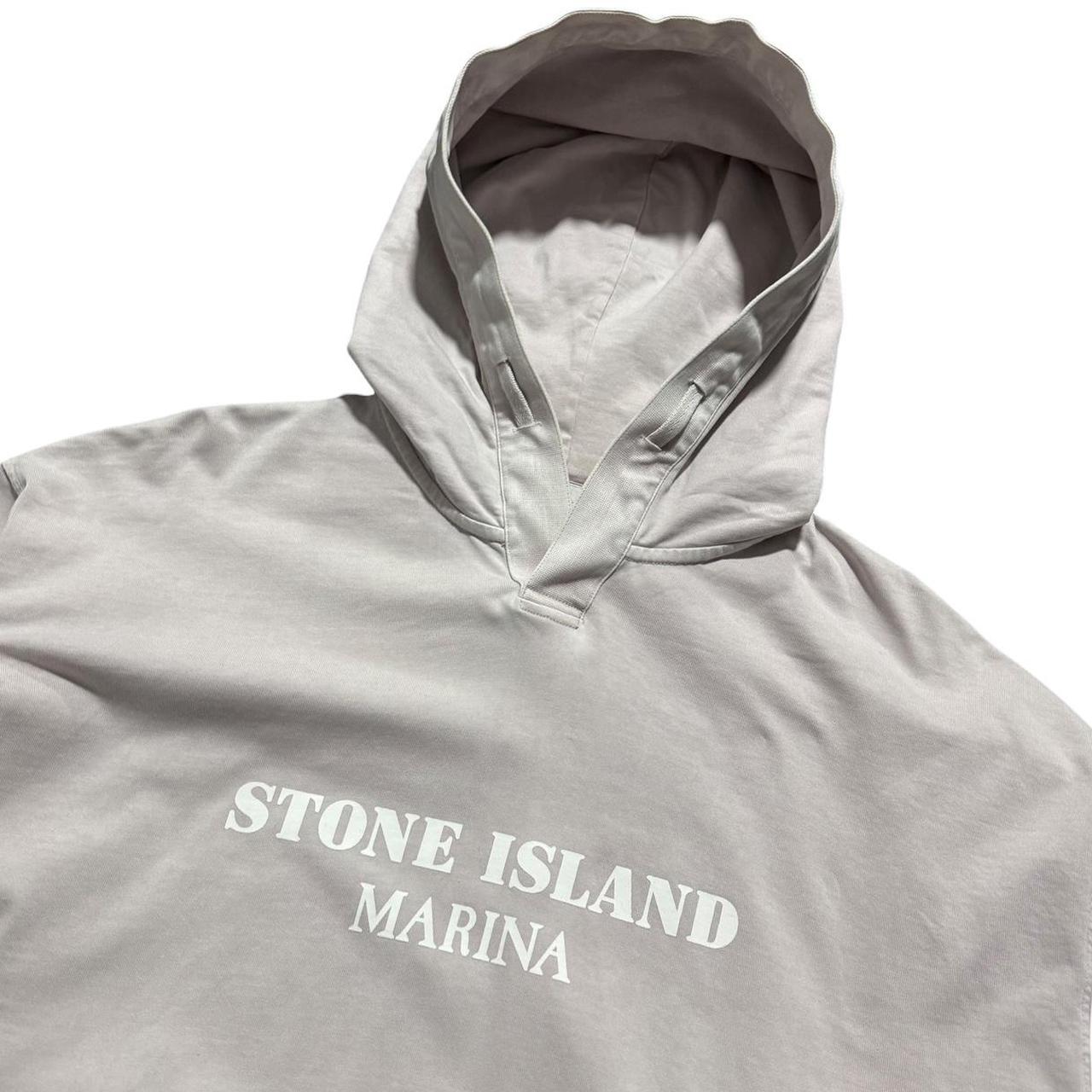 Stone Island Marina Print Pastel Pullover Hoodie | Large, Pastel Pink