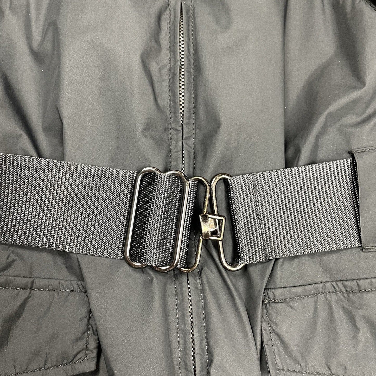 Prada Goretex Jacket Fur Trim, Size Large | O/S, Black